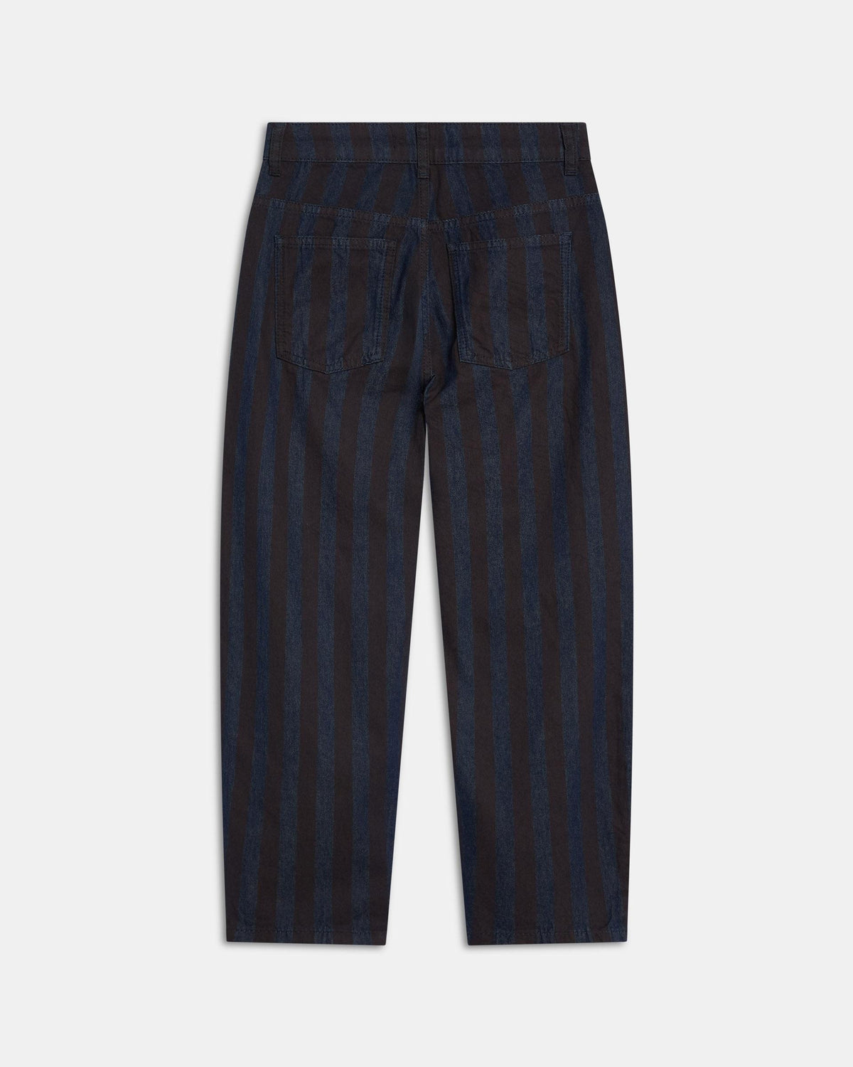 Dark Blue Striped Balloon Jeans