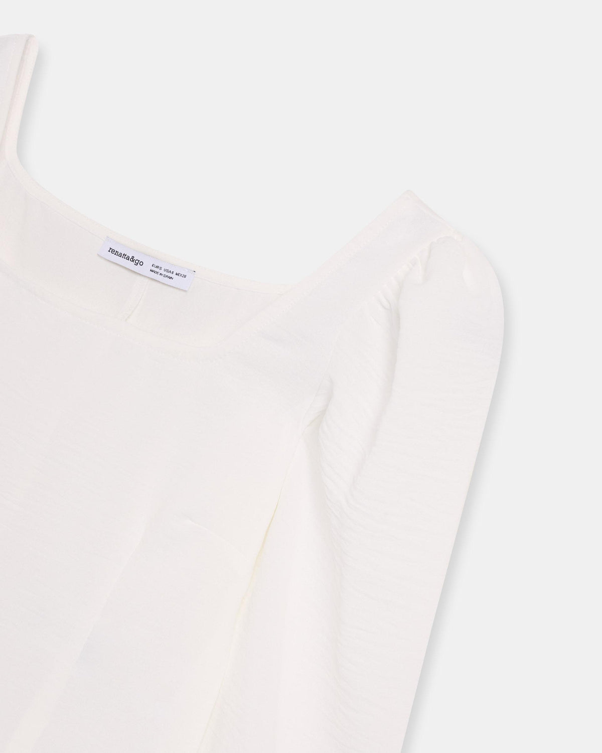 Blusa Escote Cuadrado Blanca