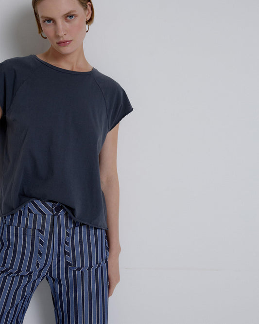 Camiseta Manga Corta Ranglán Antracita