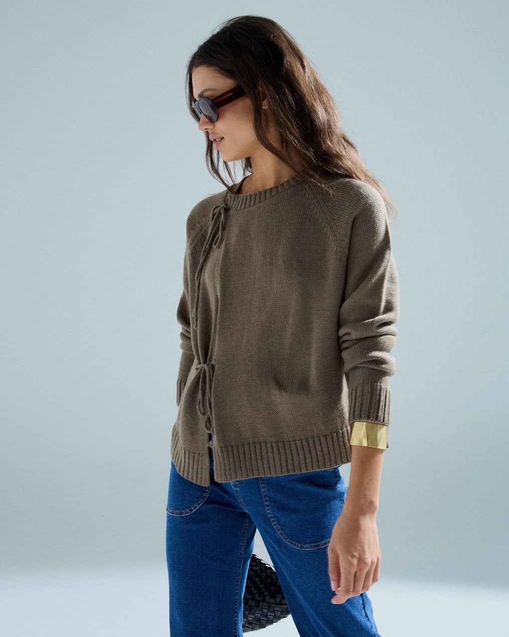 Chaqueta Lazadas Laterales Taupe