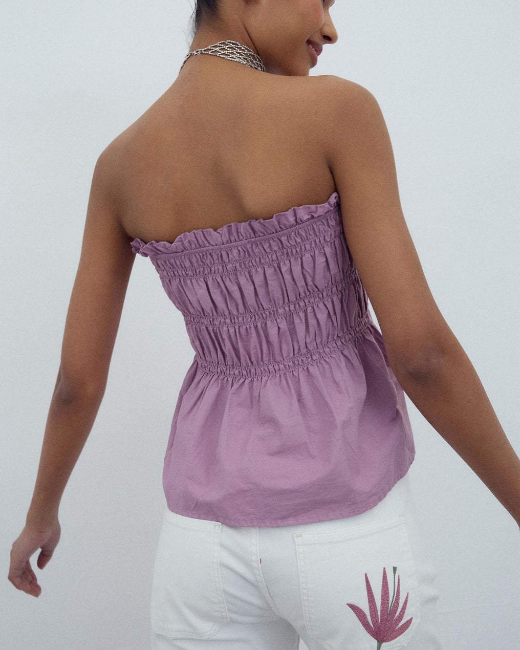 Top Élastiques Bustier Lilas