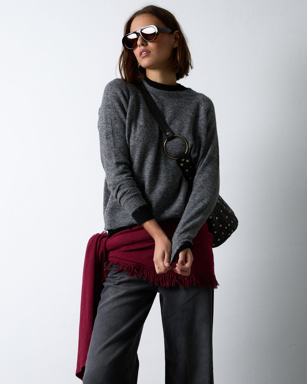 Jersey Cuello Redondo Gris