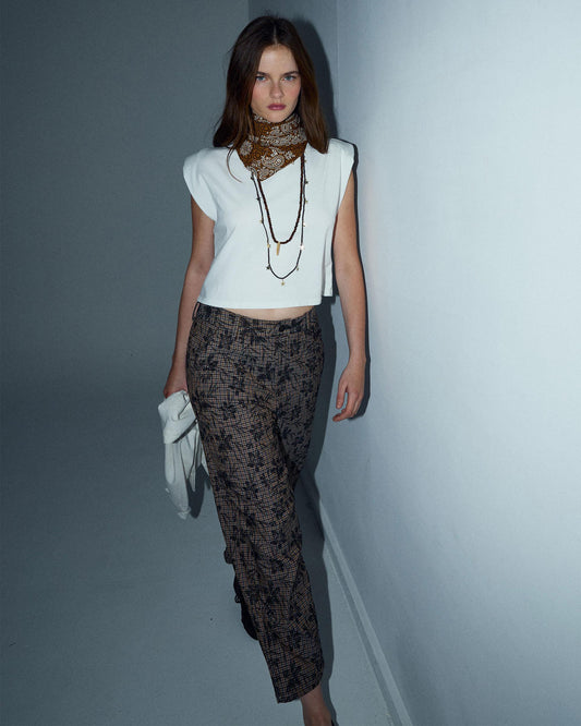 Camiseta Sin Mangas Hombreras Blanco