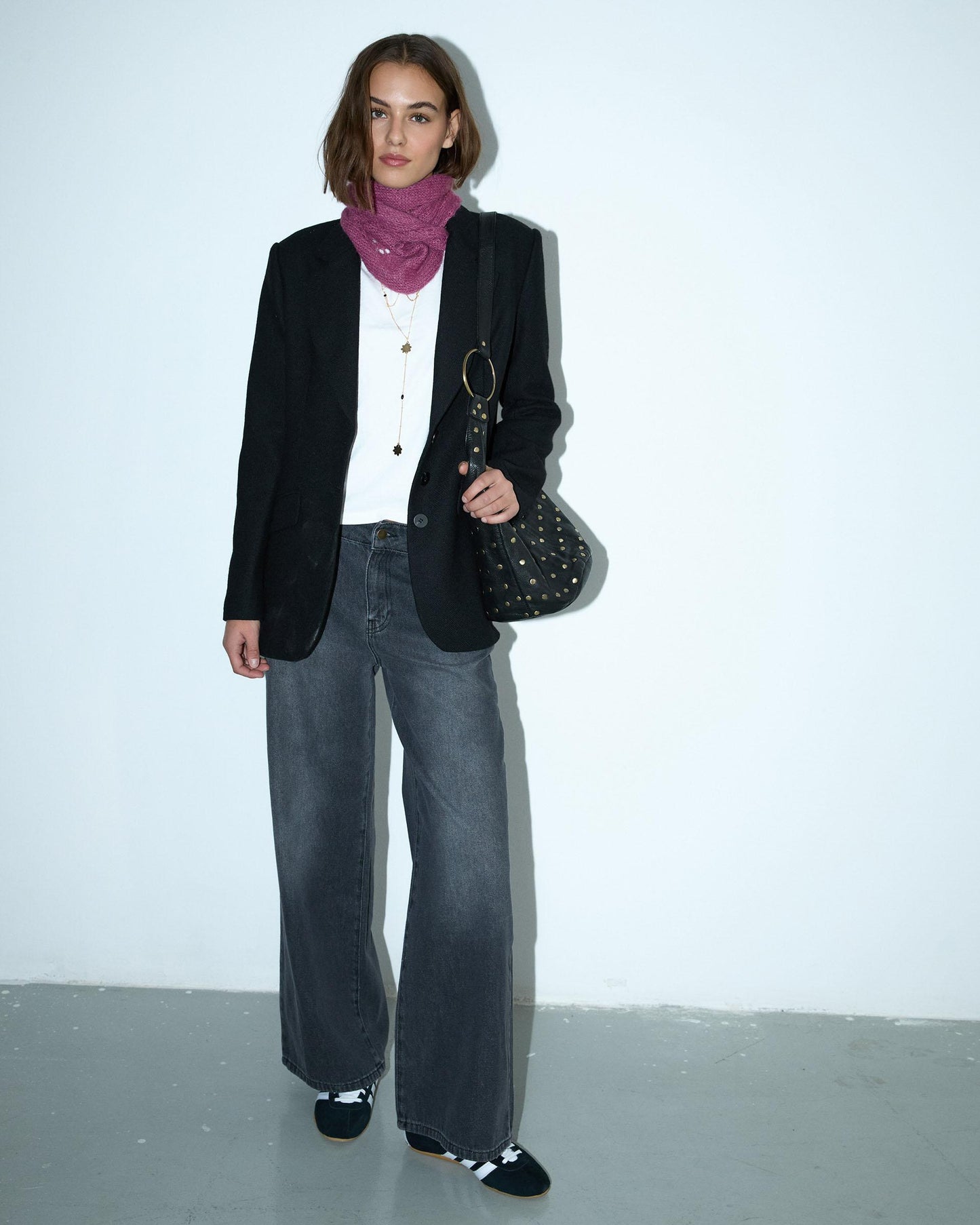 Blazer preto com lapela