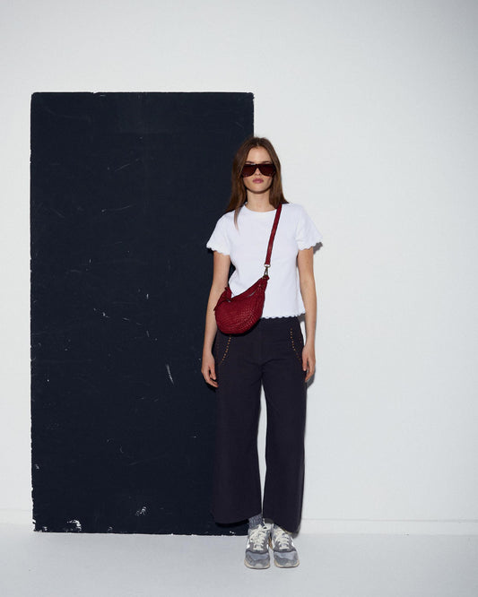 Pantalón Tachuelas Espirales Antracita