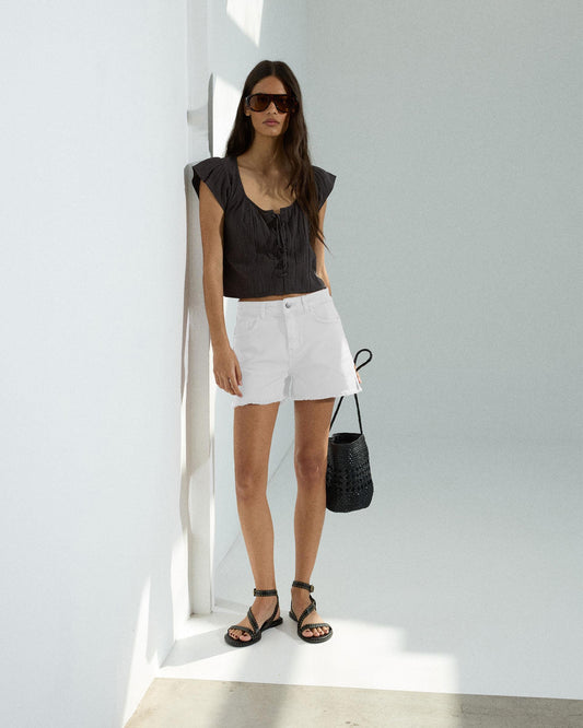 Shorts Estrellas Traseras Blanco