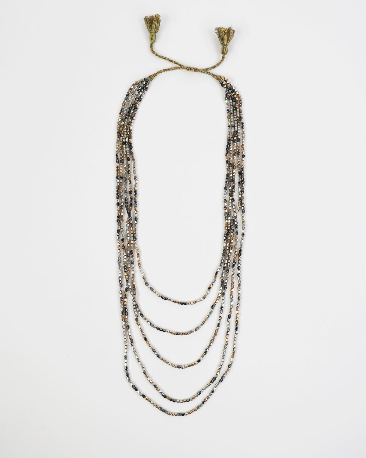 Collar Ajustable Bolas Plata