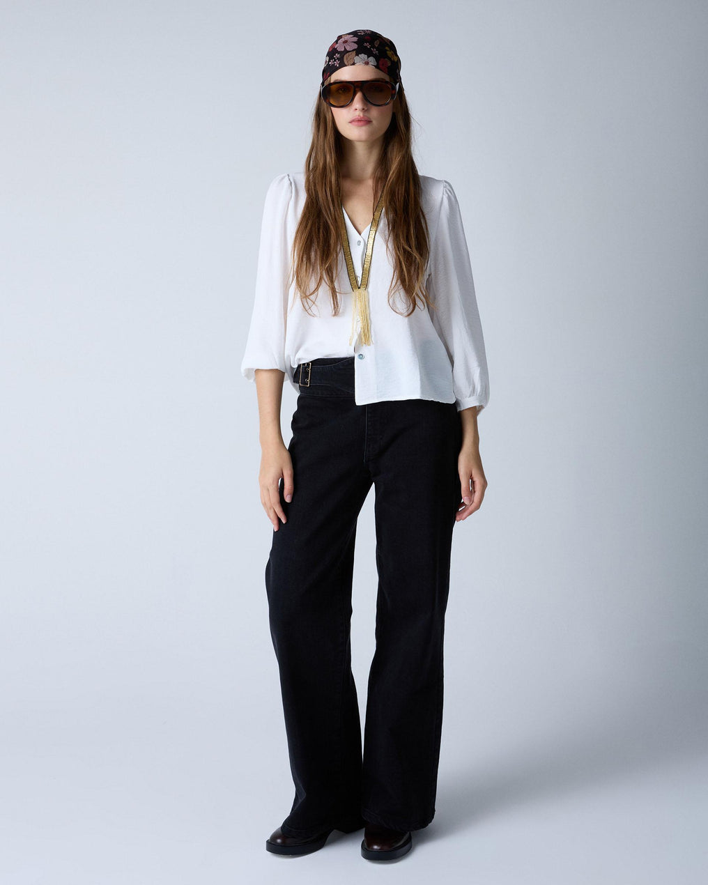 Jeans Belt Side Buckle Black