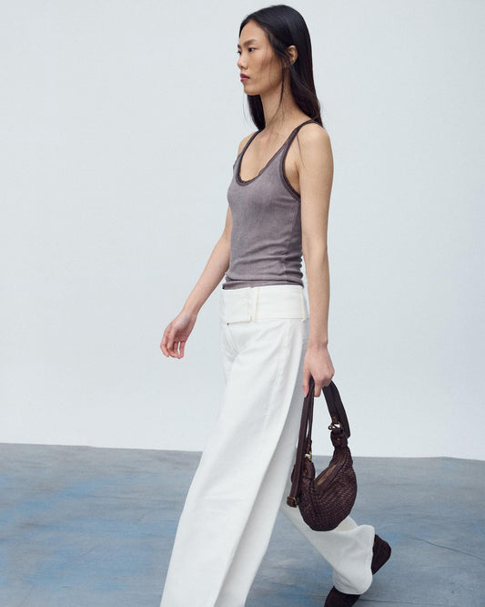 Jeans Triple Cinturilla Blanco