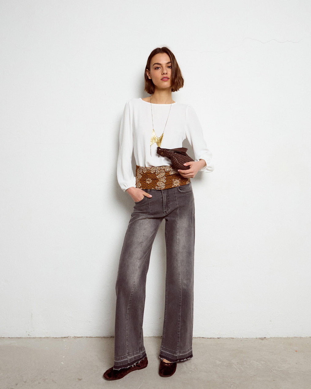 Anthracite Front Seam Jeans