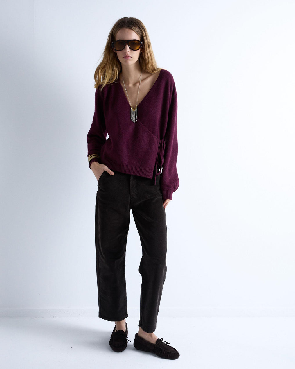 Pantalones Pana Balloon Marrón