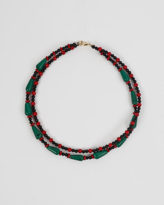 Green African Double Collar