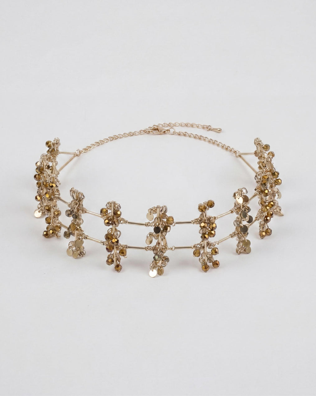 Colar Choker Peças Dourado
