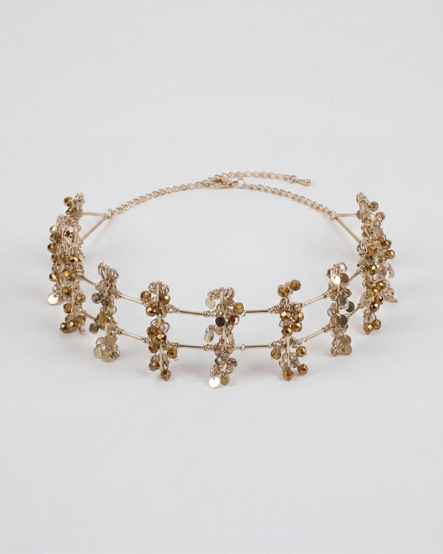 Colar Choker Peças Dourado