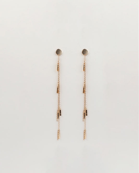 Pendientes Cadenas Remate Oro
