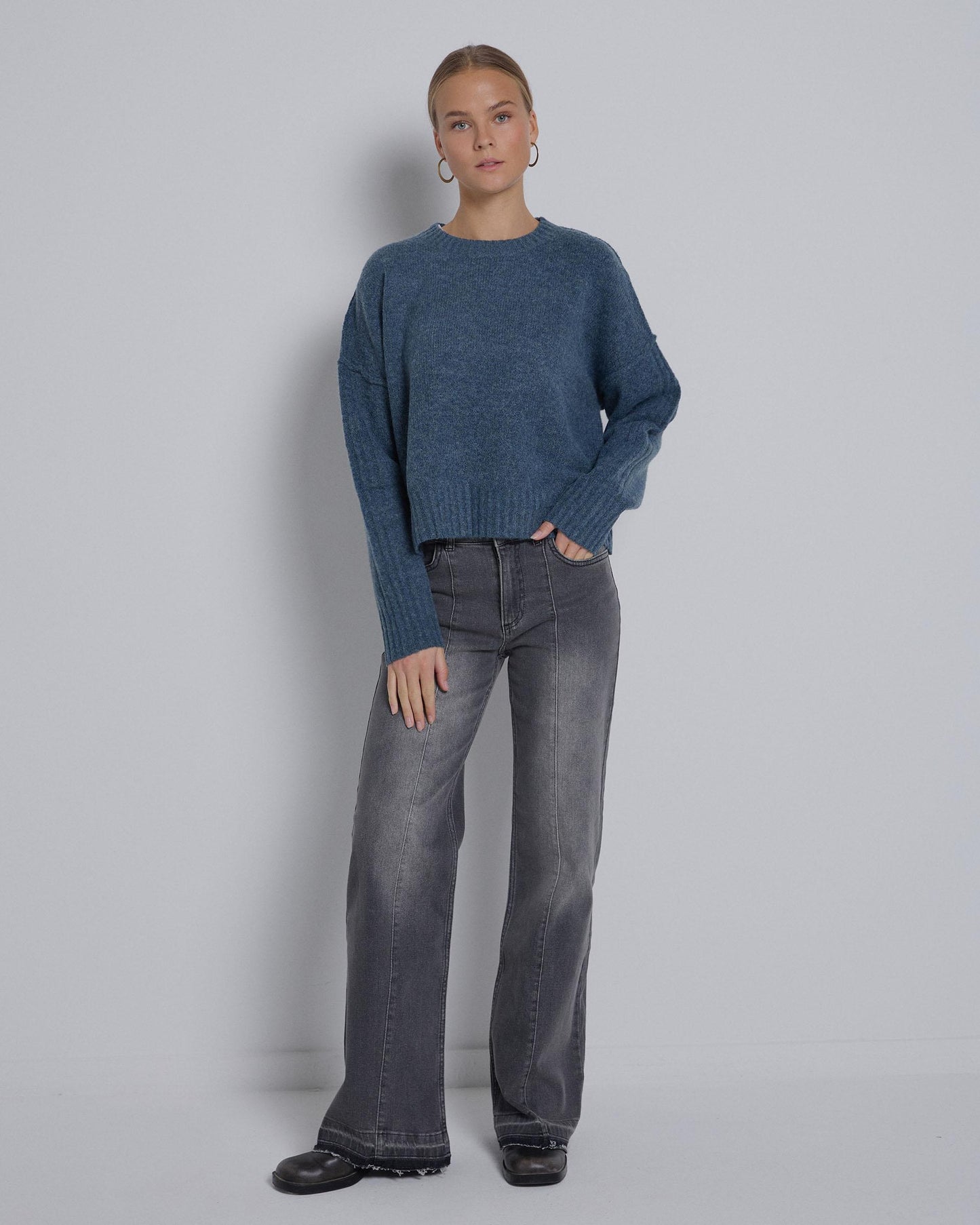 Anthracite Front Seam Jeans