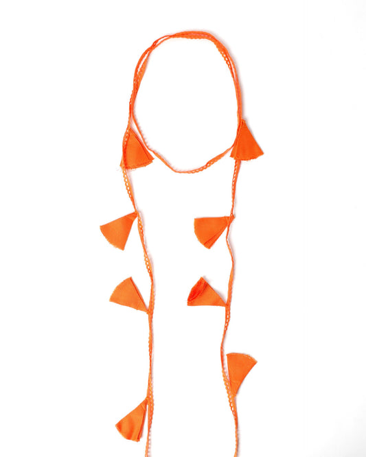 Collar Puntilla Flores Naranja