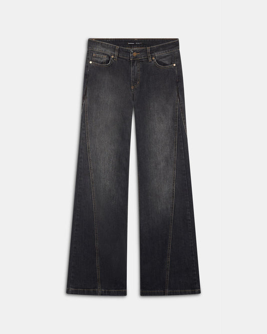 Jeans Cuñas Lateral Antracita