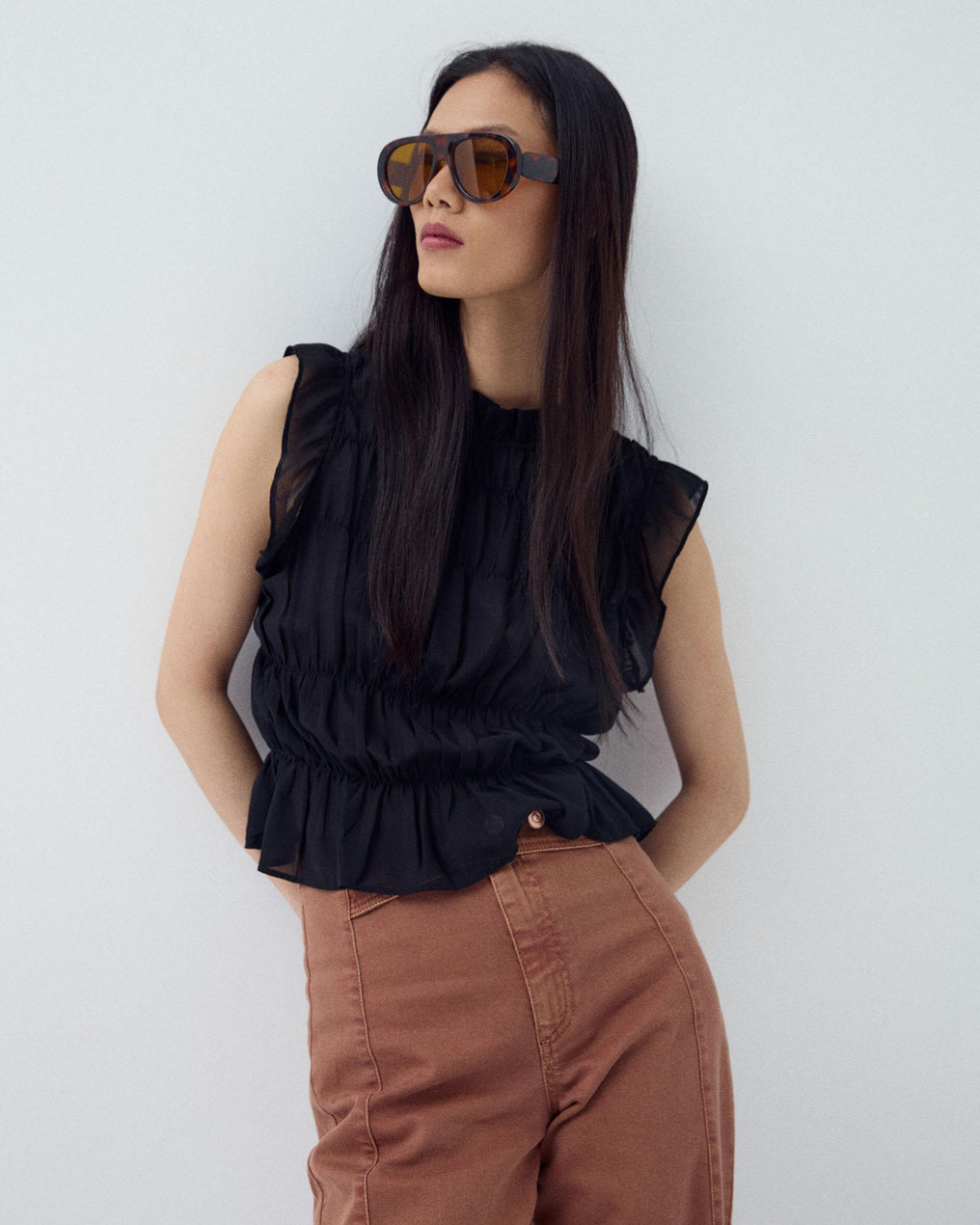 Top Elásticos Preto