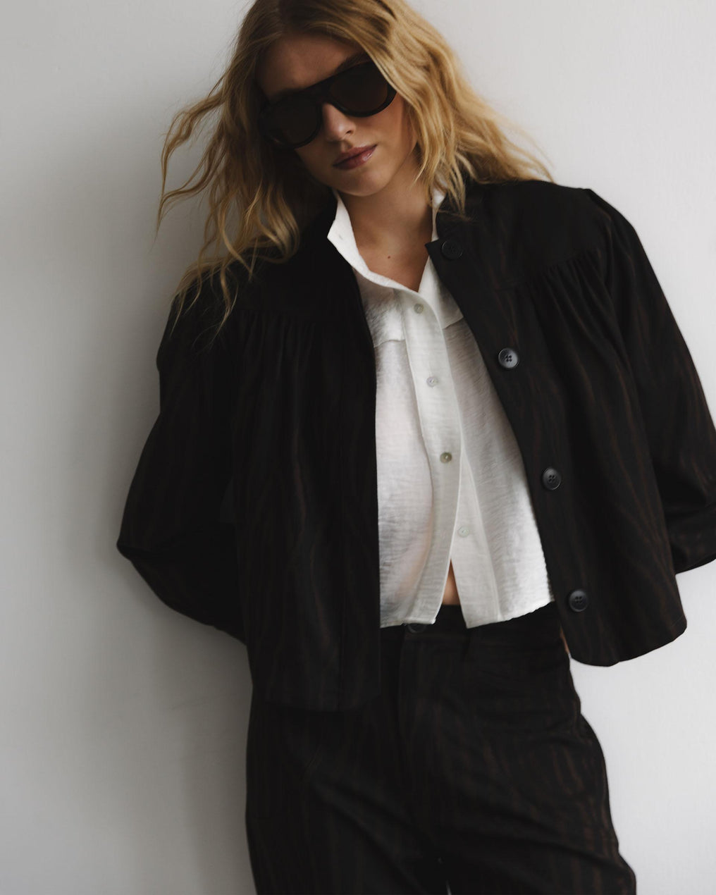 Bomber Canesú Estampado Animal Print Marrón