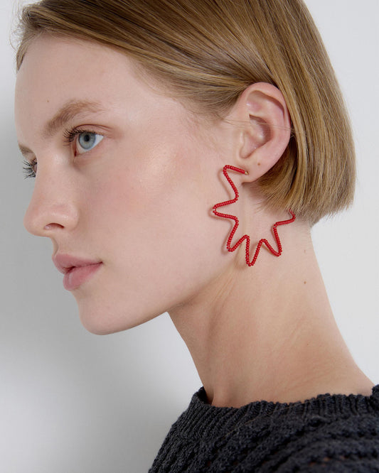 Brincos Meia Estrela Vermelho
