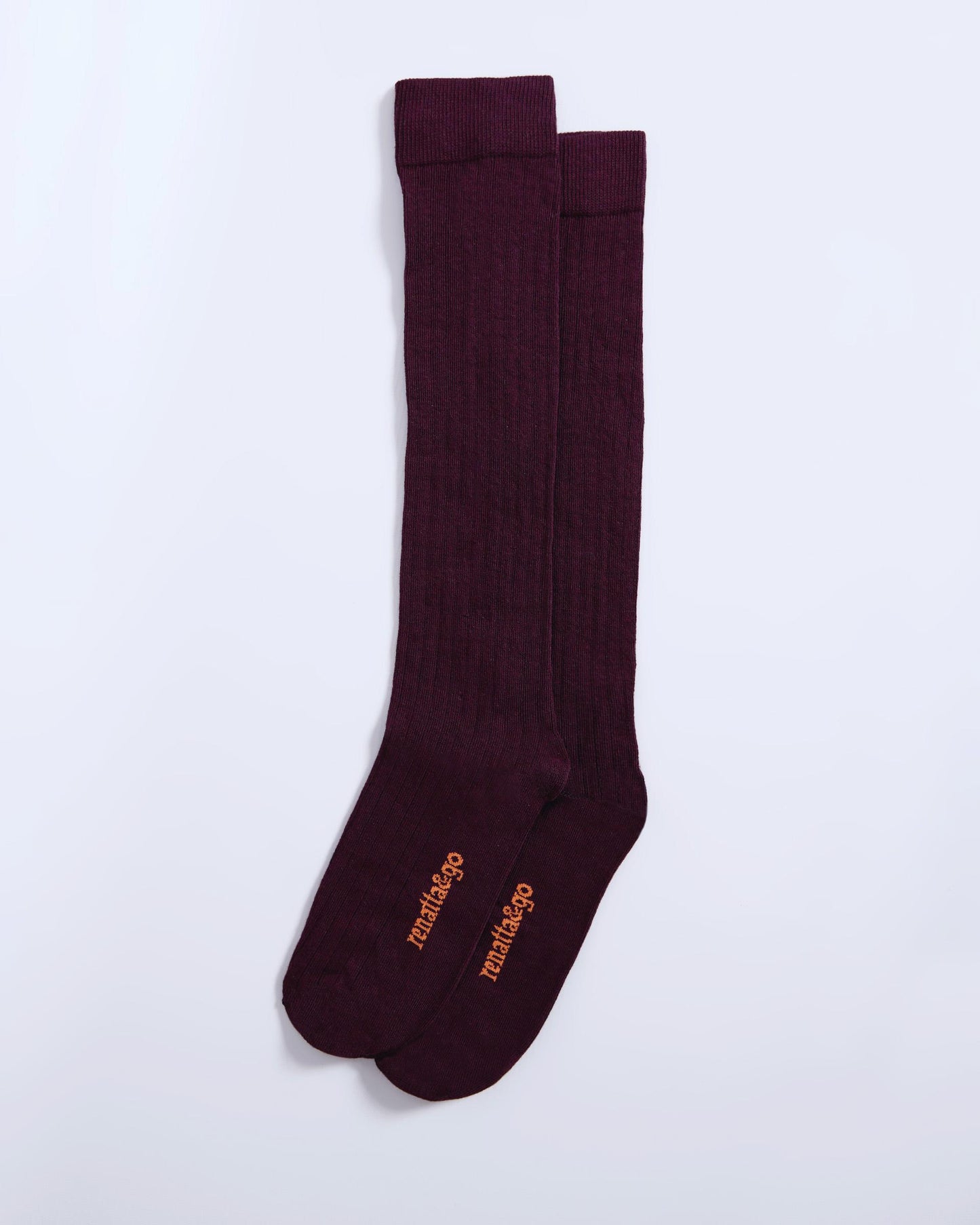 Burgundy High-Top Socks