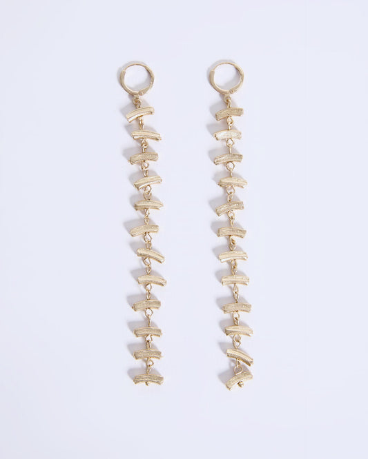 Pendientes Piezas Horizontales Oro