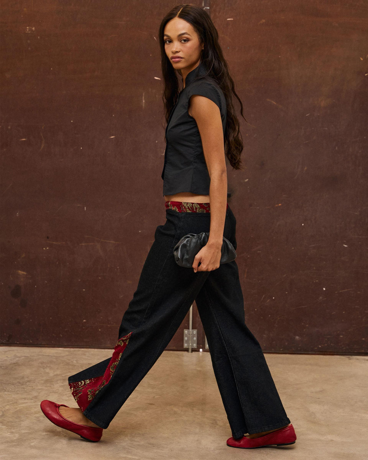 Jeans Velvetone Contraste Antracite