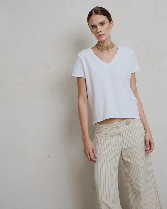 Camiseta Básica Manga Corta Blanco