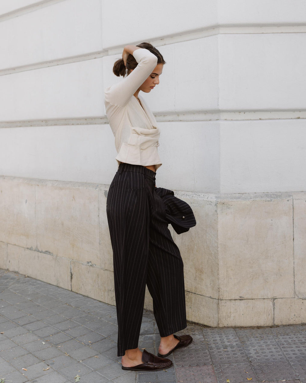 Pantalón Pinza Bolsillos Azul Oscuro