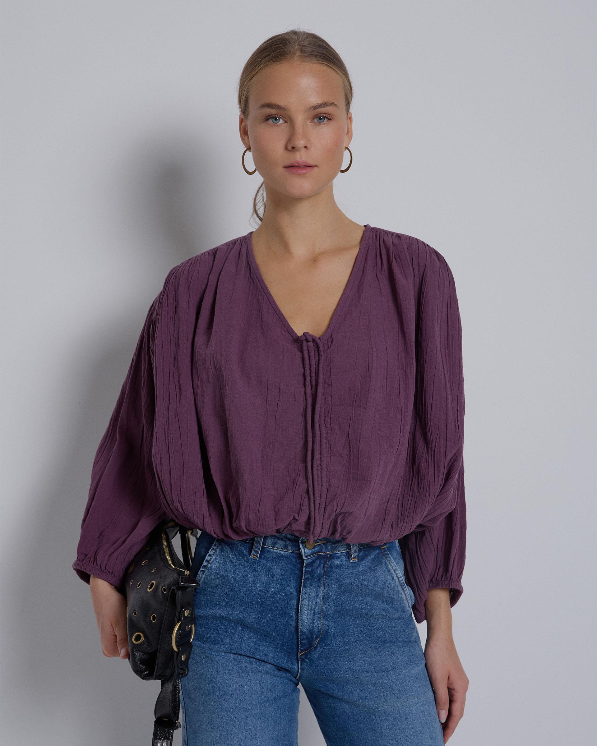 Blusa Frunce Morado