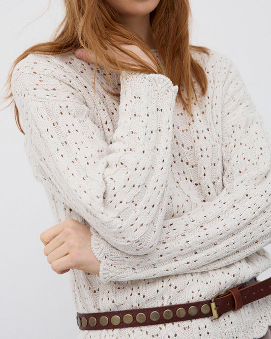 Sweater Perfurada Cru
