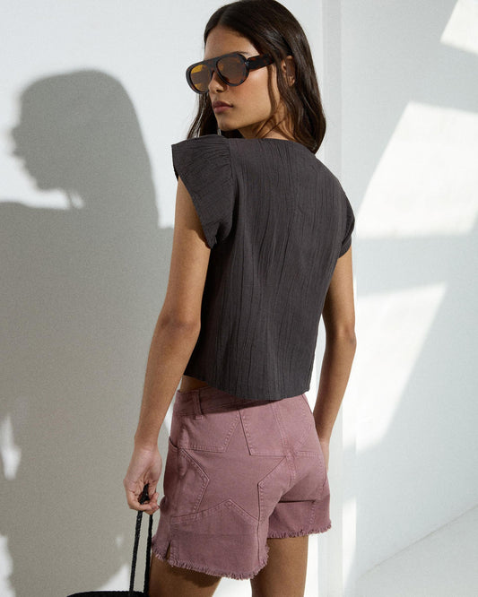 Shorts Estrellas Traseras Rosa Palo