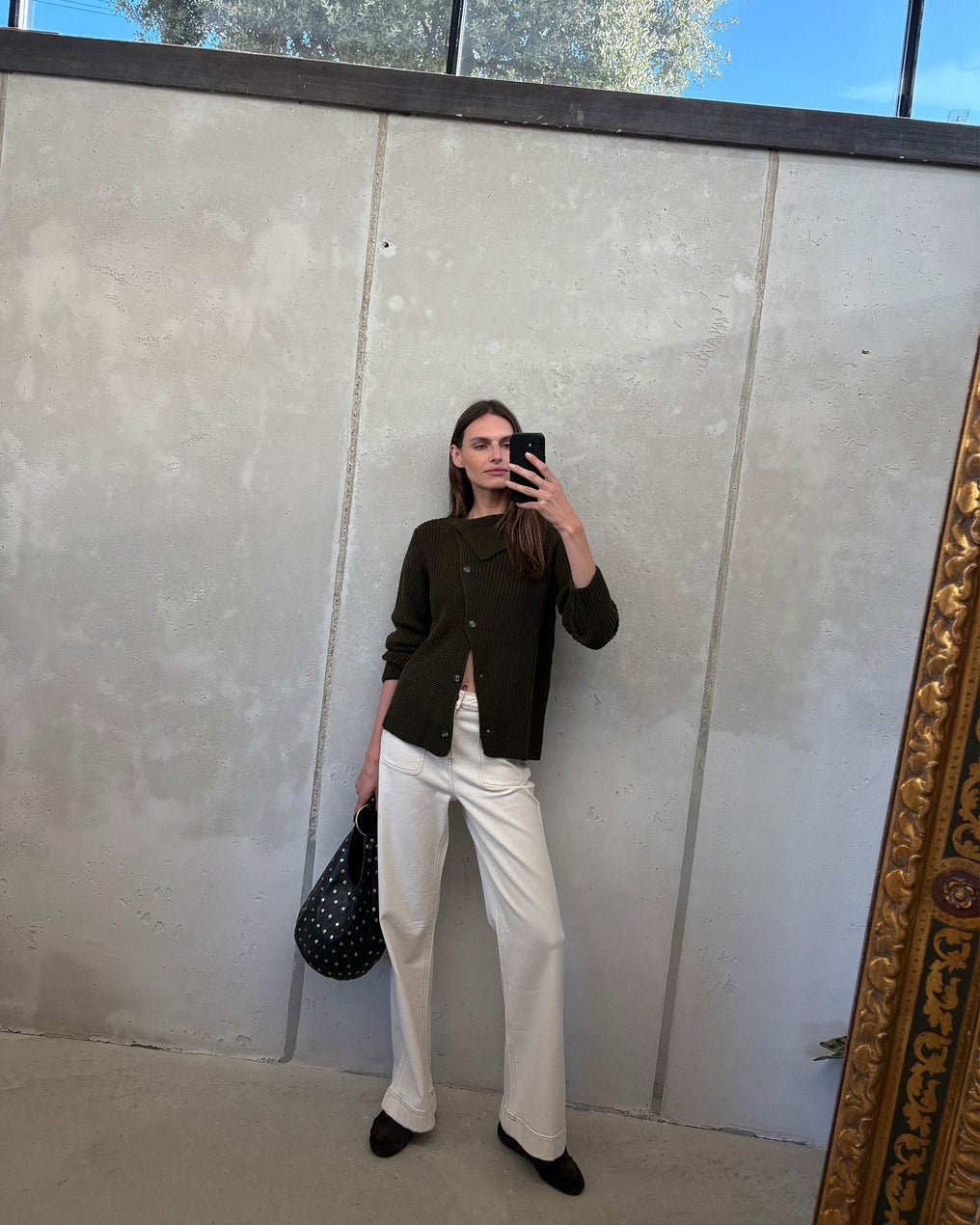 Chaqueta Cuello Ancho Verde Militar