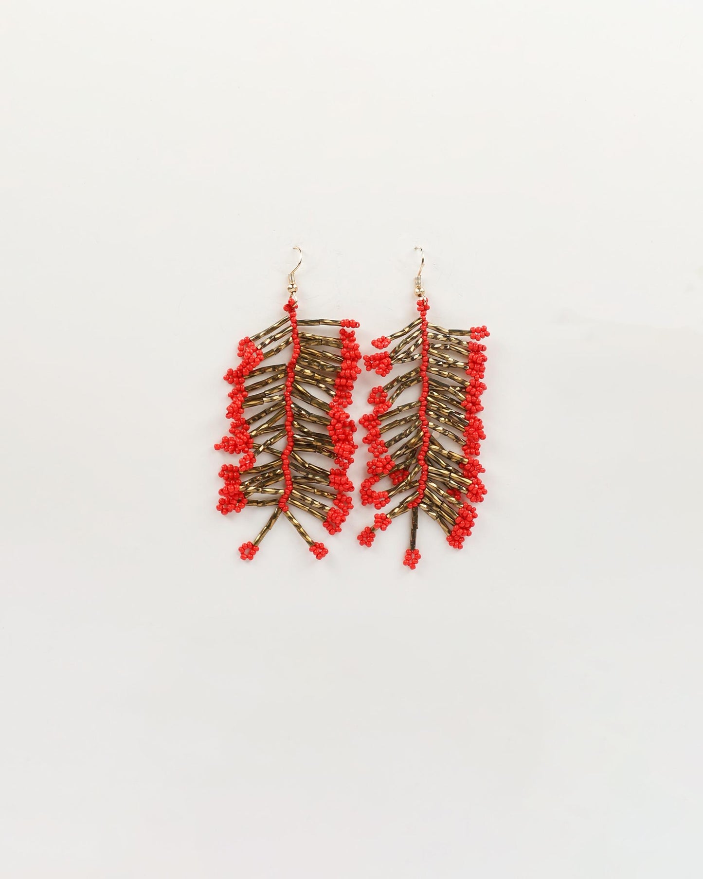 Boucles D’oreilles Corail Doré