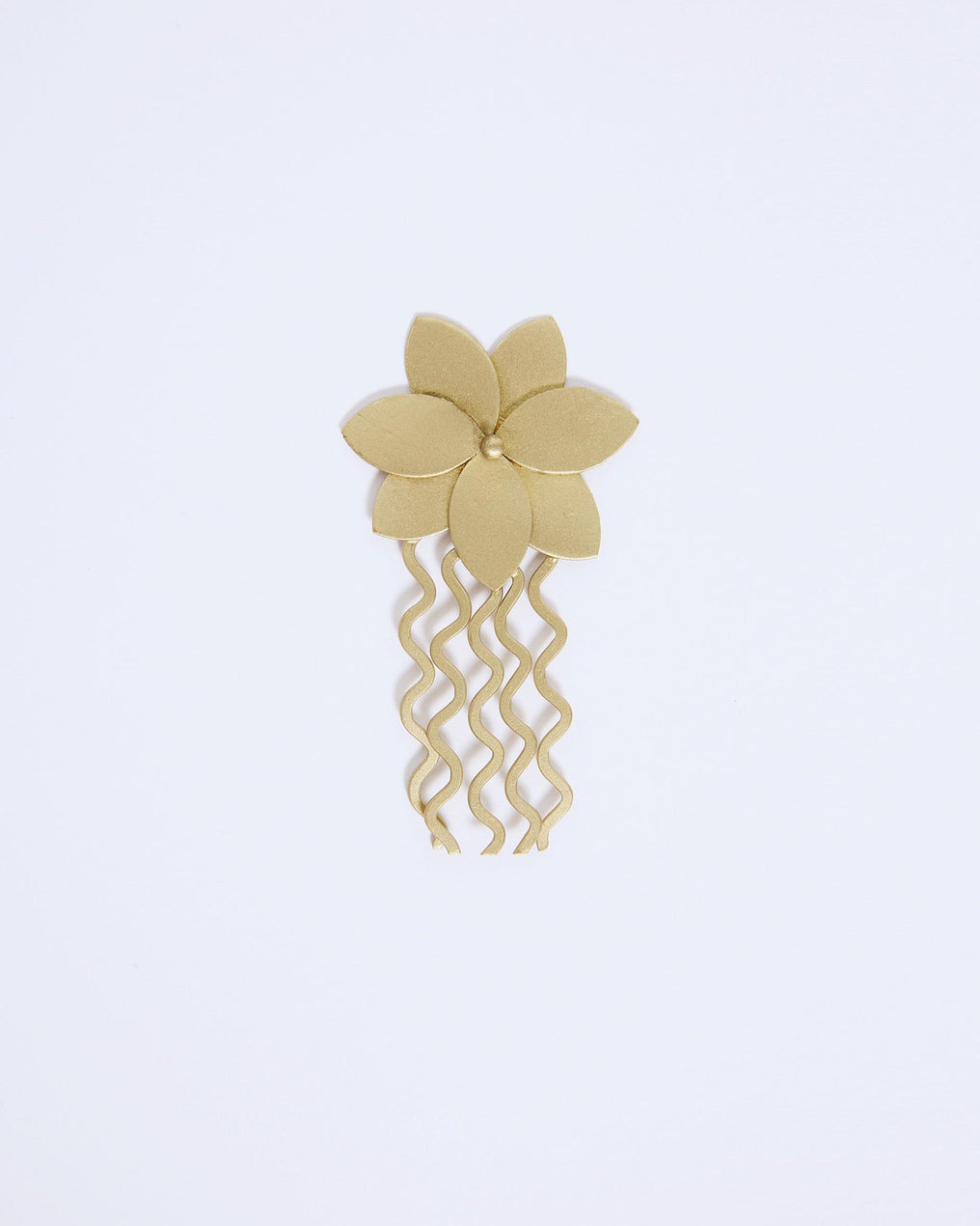 Pente de flor dourada