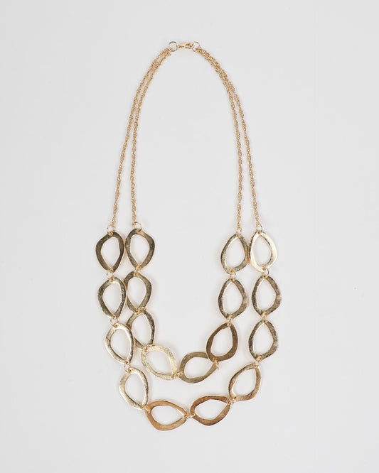 Double Oval Gold Necklace