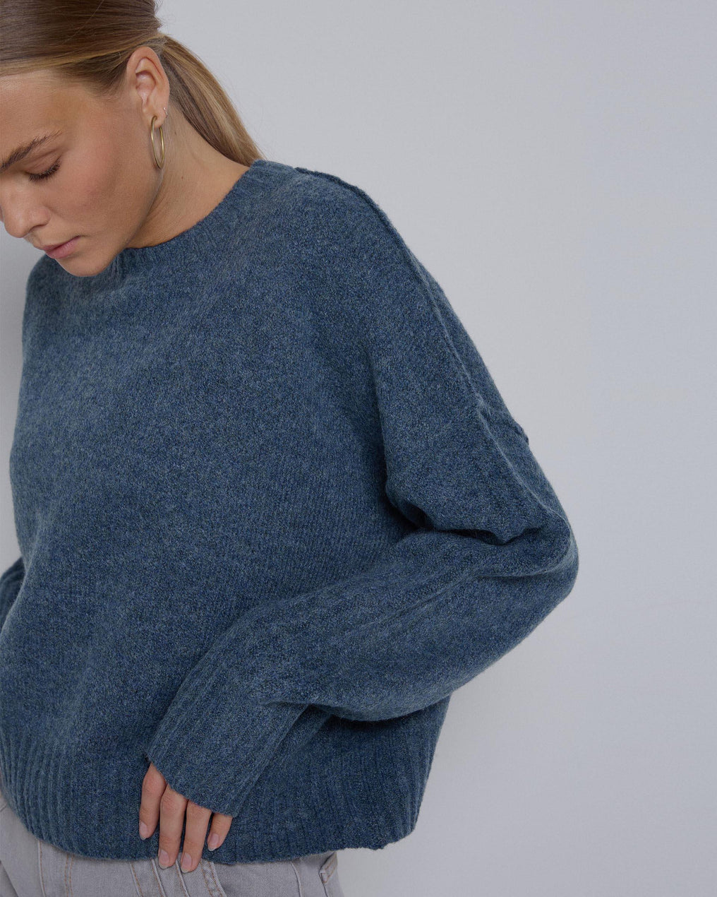 Jersey Costuras Mangas Azul