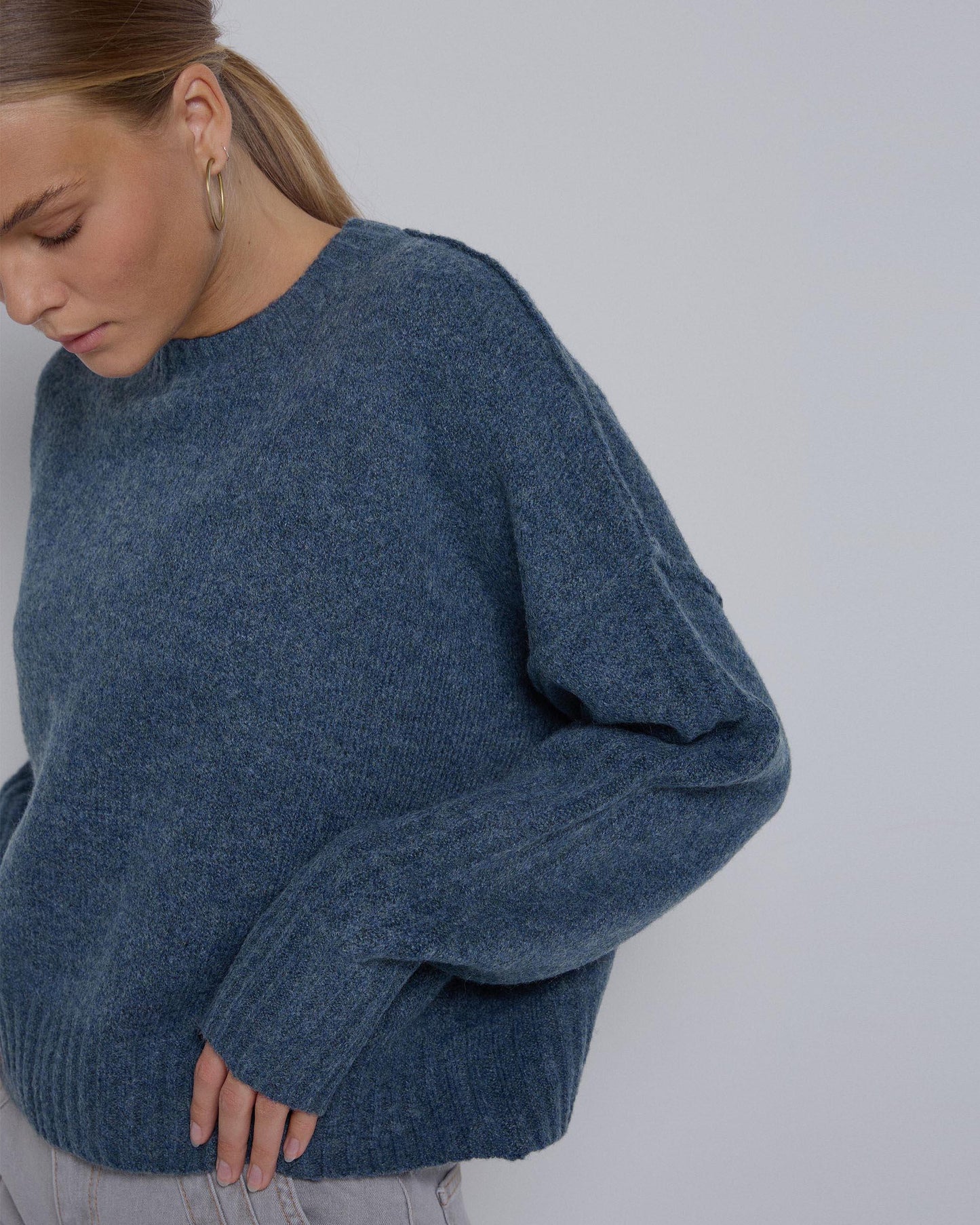 Jersey Costuras Mangas Azul