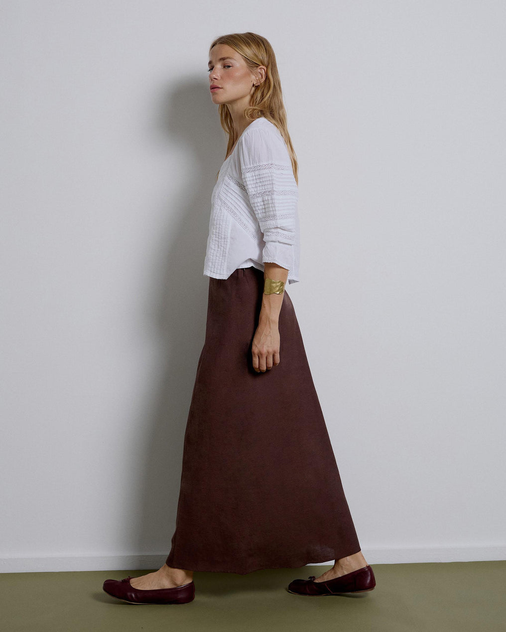 Brown Flowy Skirt