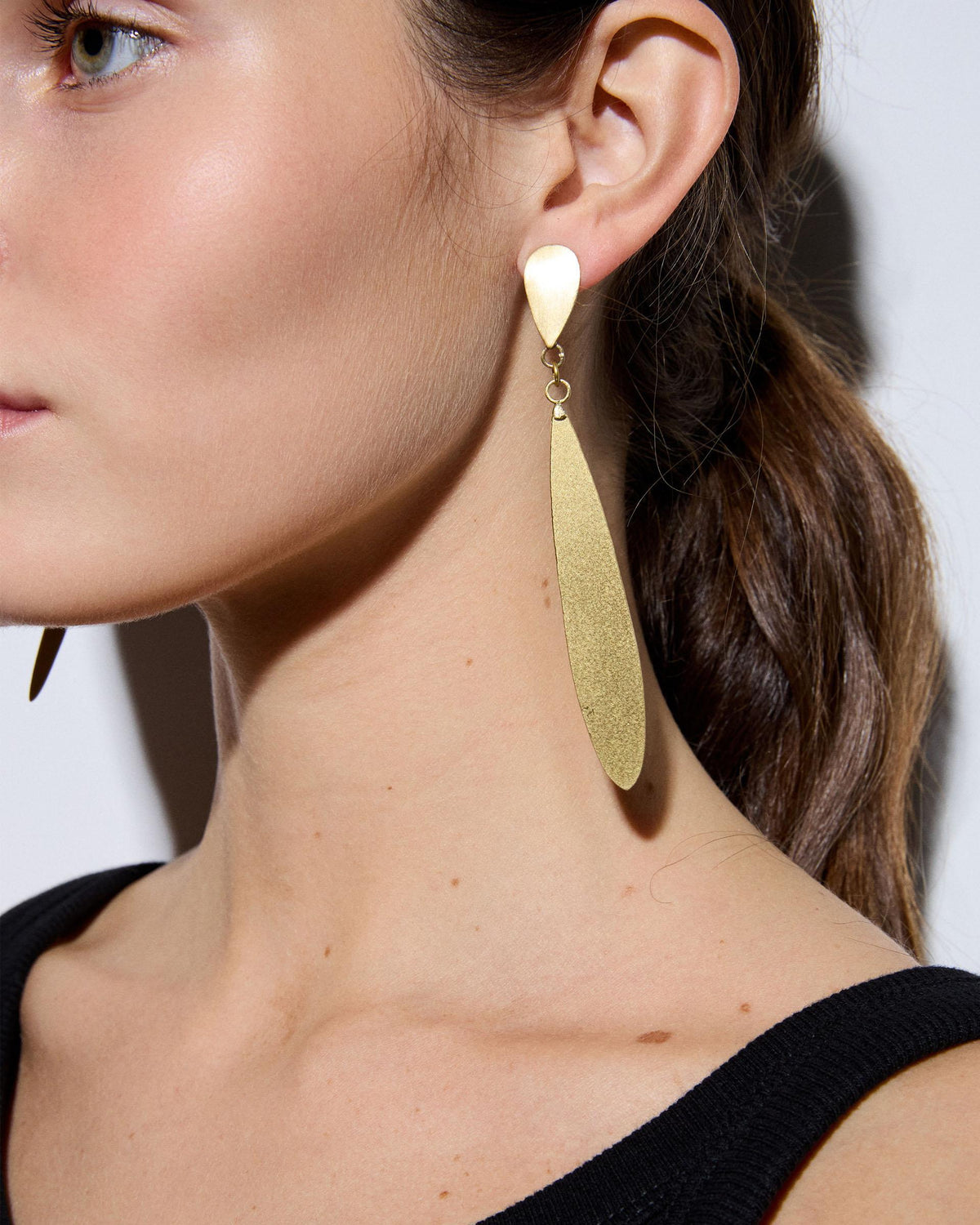 Pendientes Tira Plana Oro