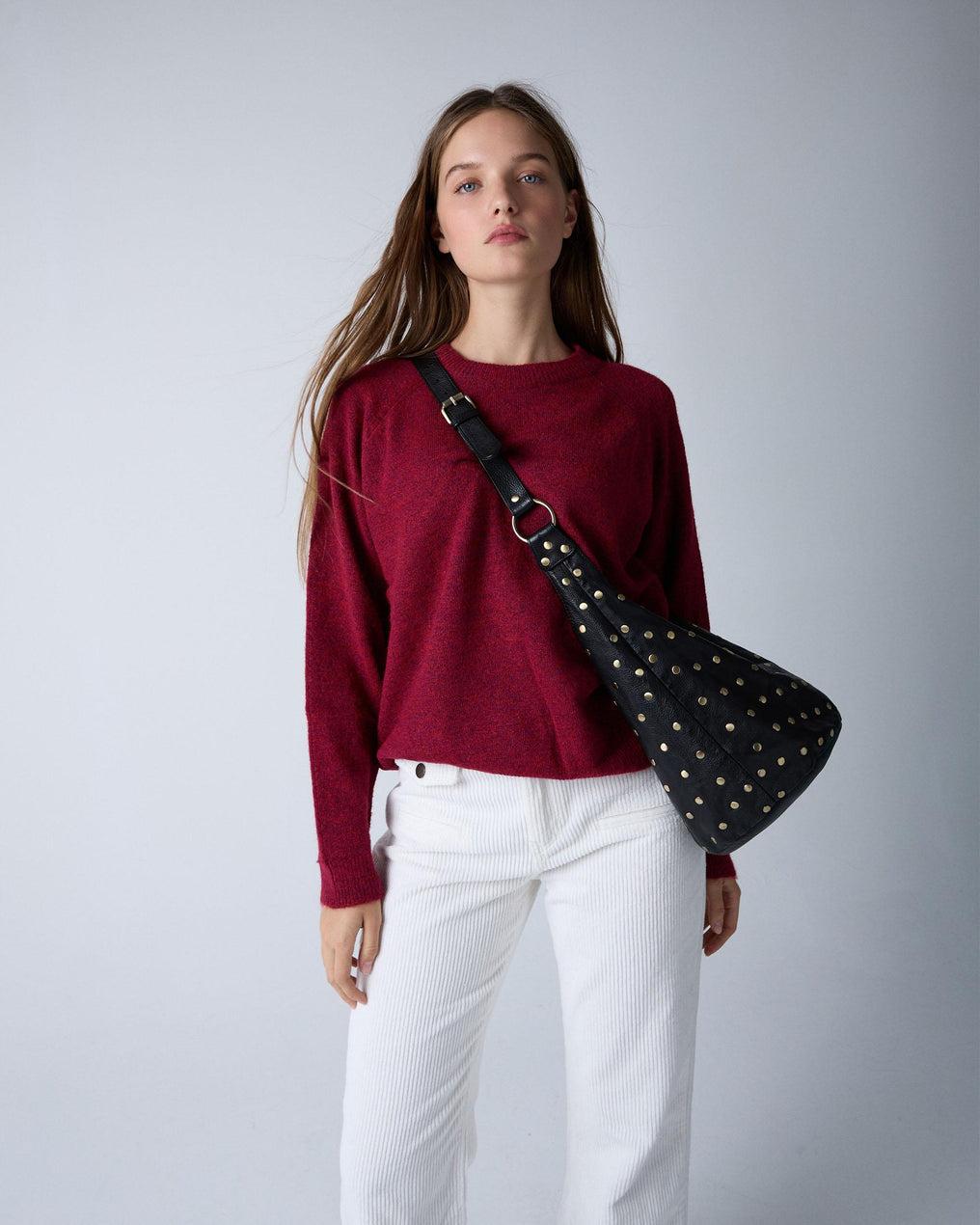 Jersey Cuello Redondo Granate