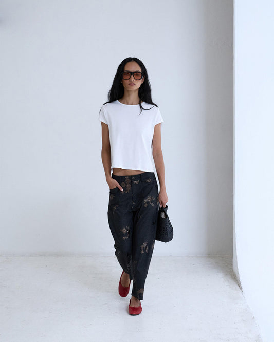Anthracite Sequin Detail Trousers