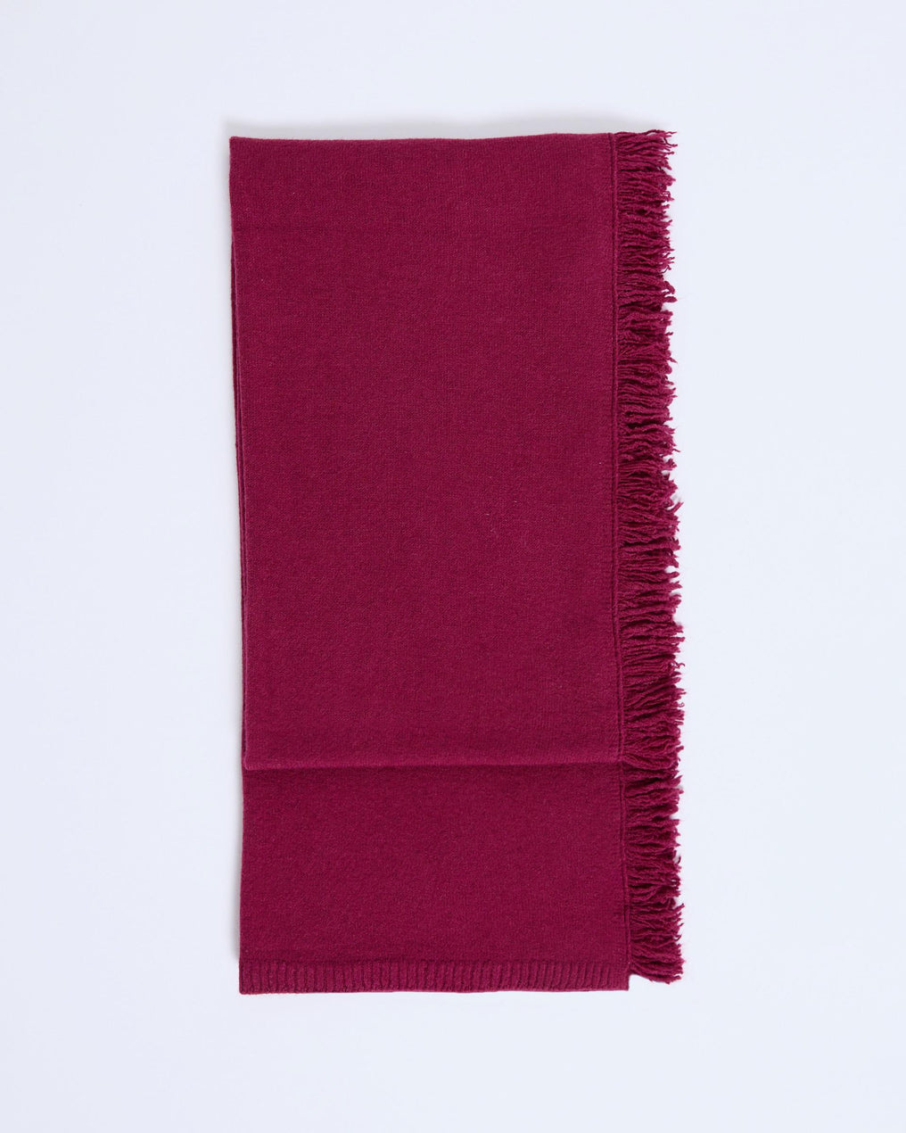 Lenço de malha com franjas granada