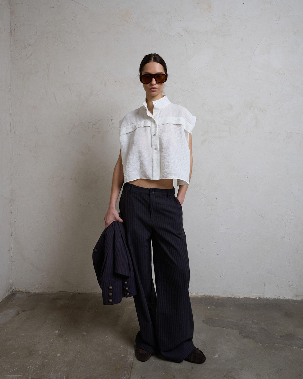 Pantalón Rayas Azul Marino