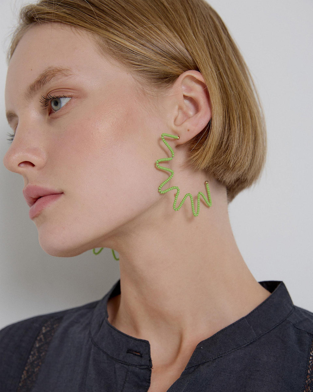 Pendientes Media Estrella Verde