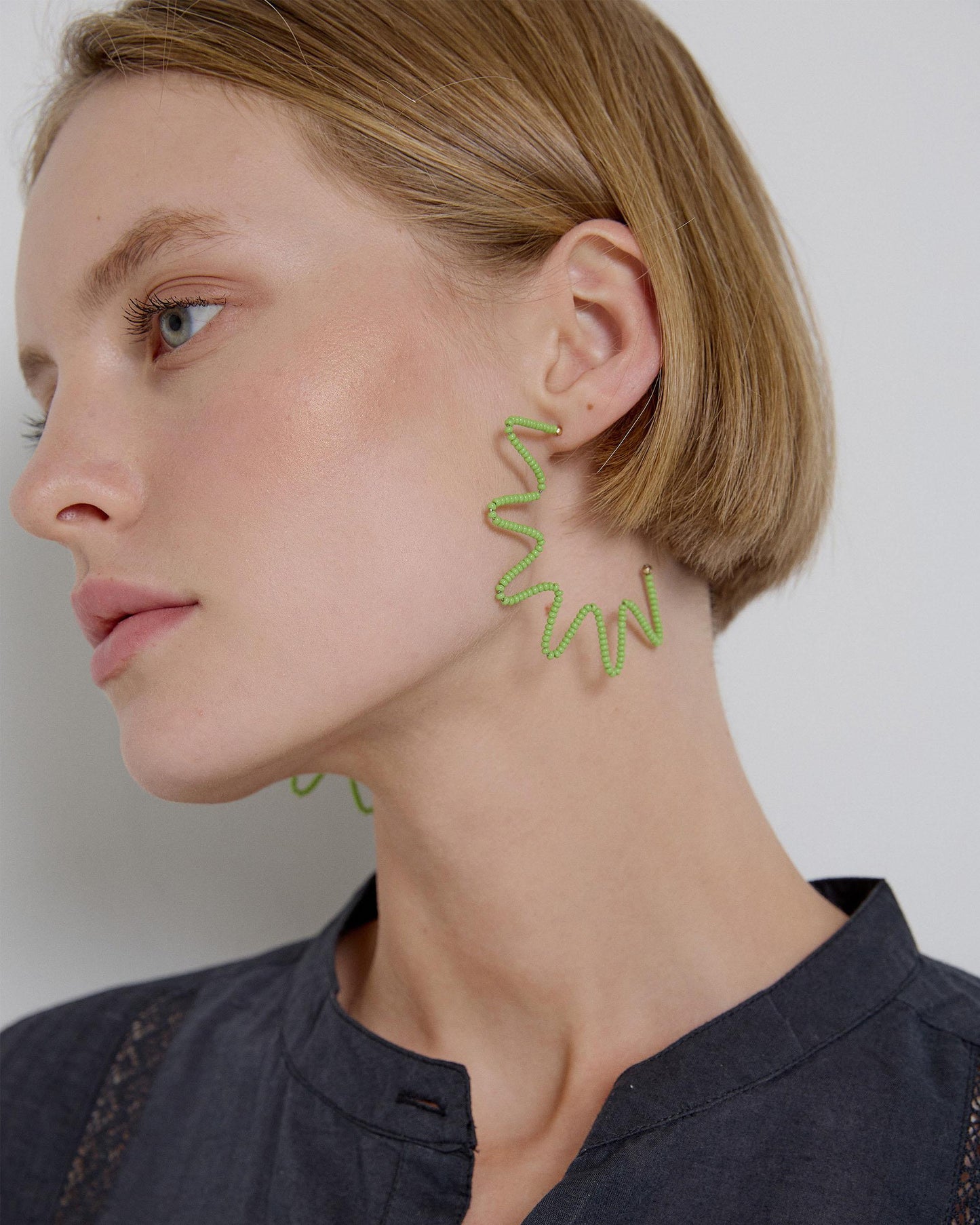 Pendientes Media Estrella Verde