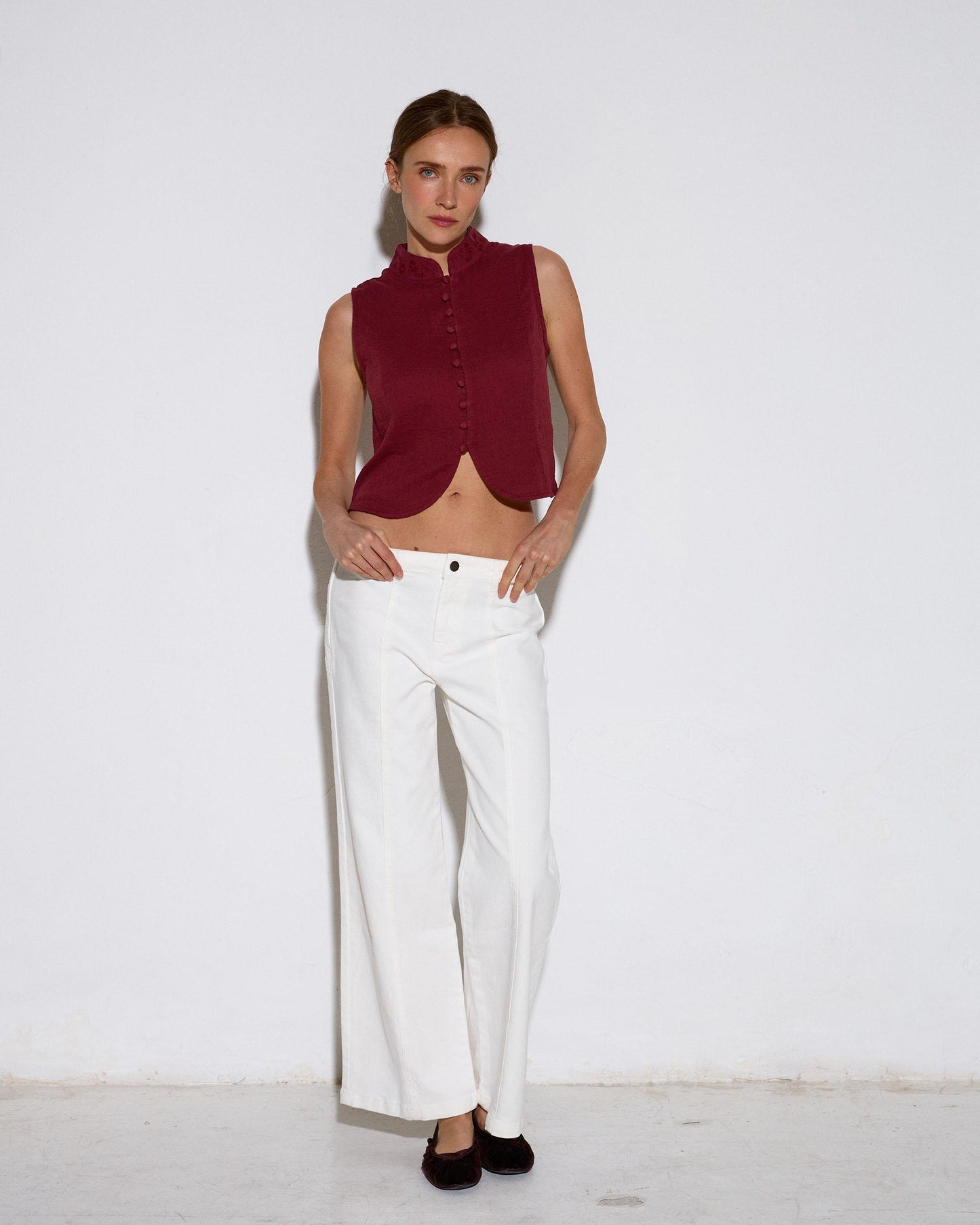 Jeans Estrellas Traseras Blanco