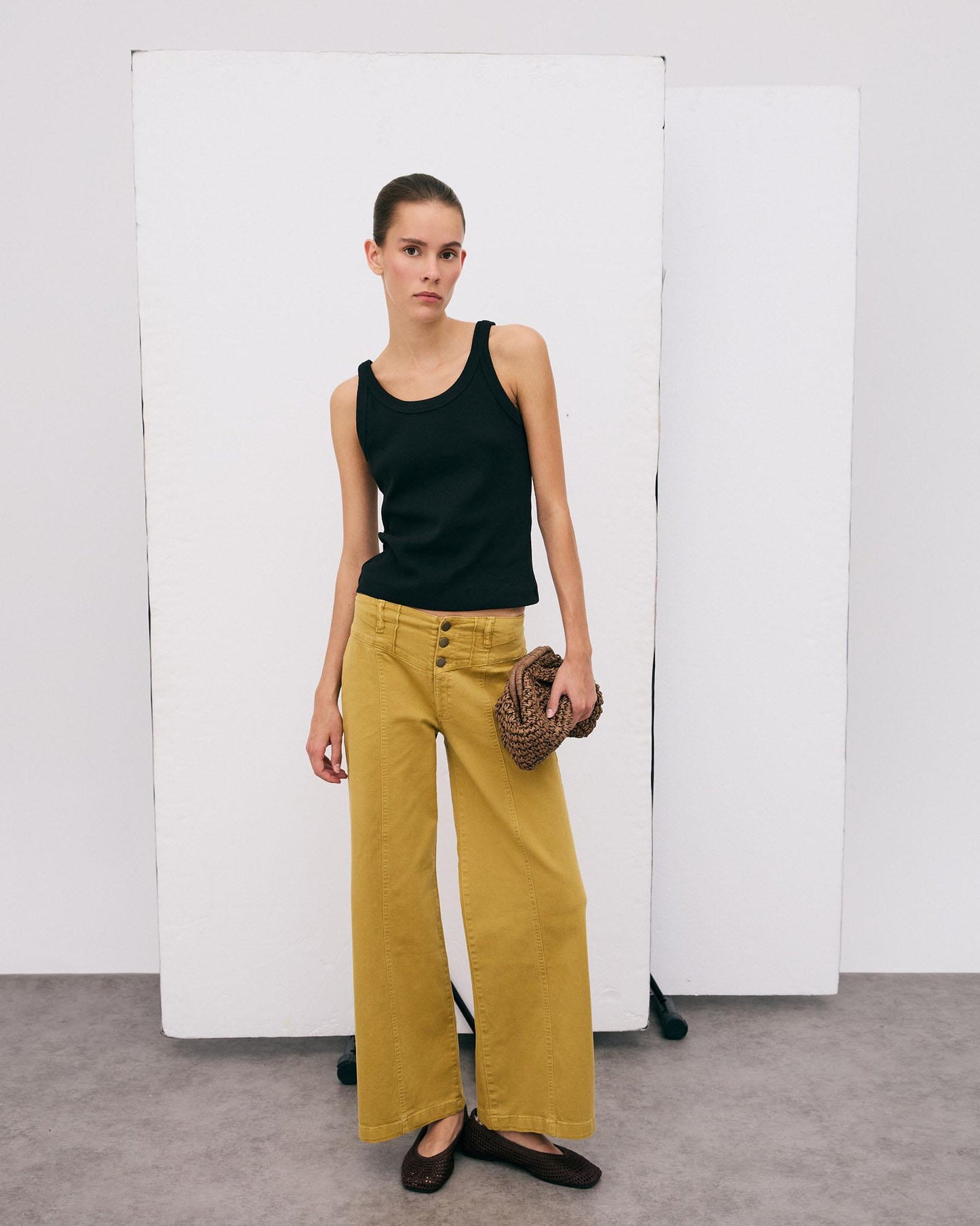 Mustard Yoke Point Jeans