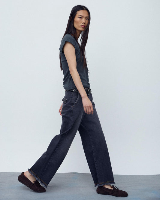 Jeans Ancho Recto Antracita